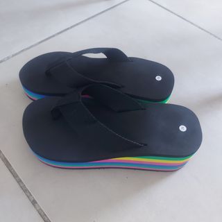 Chanclas plataforma negras nº36