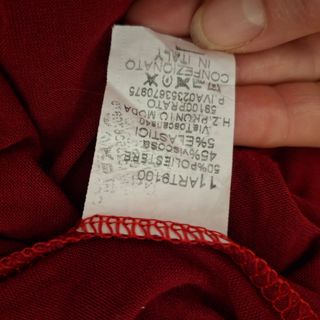 Tutina rossa spalline fiorellini