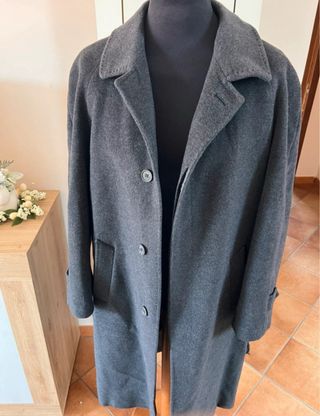 Cappotto grigio lana e cashmere tg 48