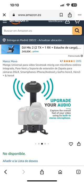 Micro Maovo Sevenoak: Vídeo & Audio