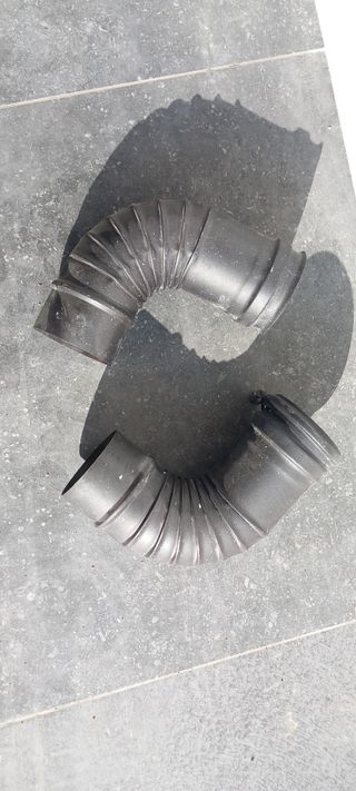 Gomito camino per stufe a pellet - metallo 8cm