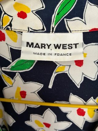 Chaqueta - blusa Mary West - Flores Azul
