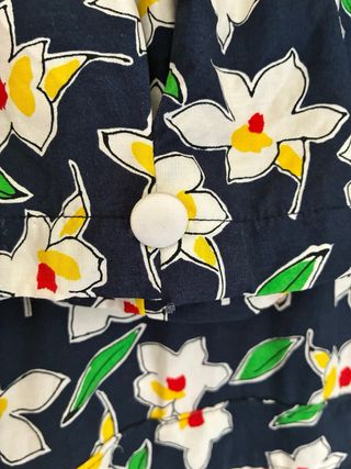Chaqueta - blusa Mary West - Flores Azul