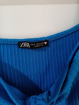 Top Zara azul - Talla S