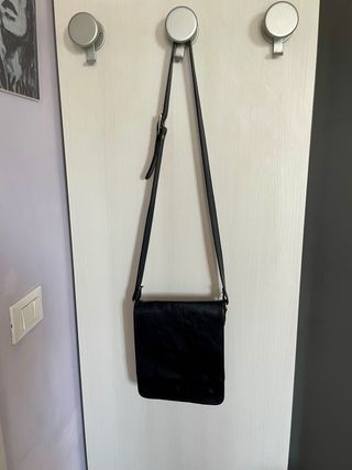Borsello nero in pelle