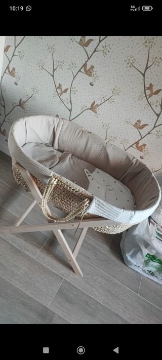 Cuna mimbre bebé