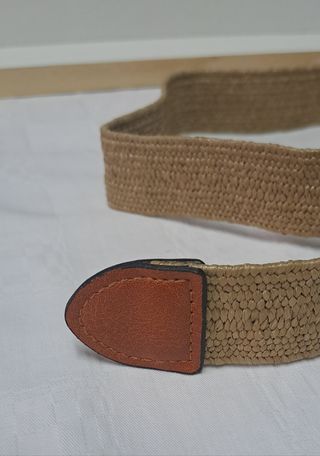 Cintura elastica con fibbia in legno