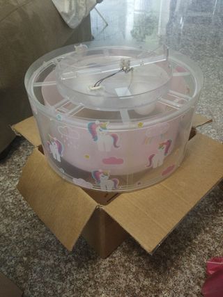 Lámpara infantil unicornios