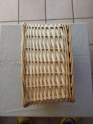 Cesta mimbre cuadrada