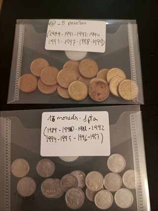 Monedas antiguas España 1869-1999