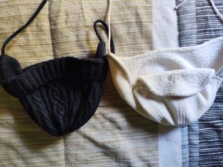 2 Gorros Bebé Invierno - Azul y Blanco