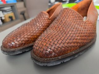 Calzature Scafora artigianali in pelle intrecciata