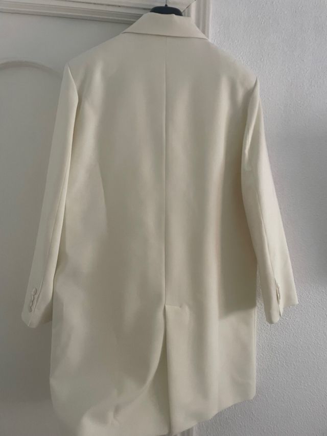 Abrigo Blazer levita blanco Zara - Talla M