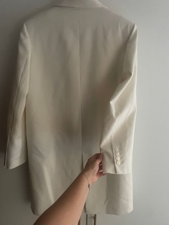 Abrigo Blazer levita blanco Zara - Talla M