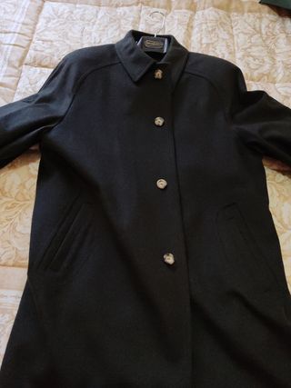 Abrigo lana hombre L - Verde oscuro