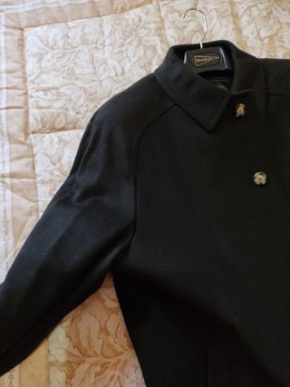 Abrigo lana hombre L - Verde oscuro