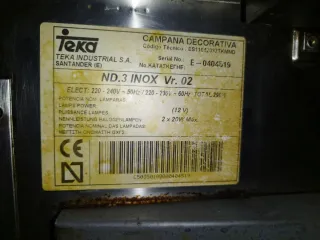 Campana extractora Teka - acero