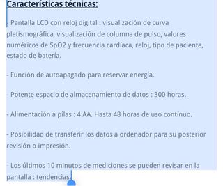 Pulsioximetro de dedo portatil EDAN H100B