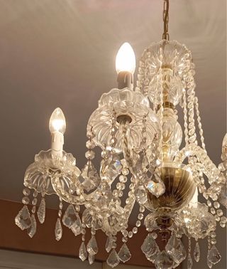 Elegante lámpara techo cristal