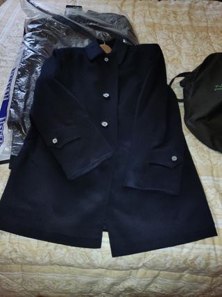 Abrigo lana caballero negro - talla M