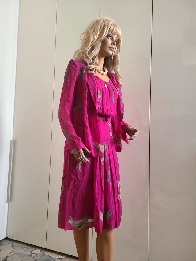 Abito vintage rosa cerimonia