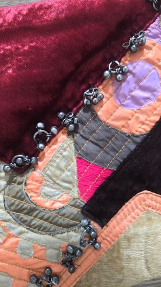 Bolso boho hombro terciopelo