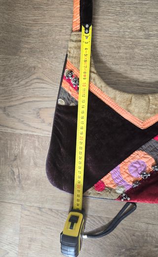 Bolso boho hombro terciopelo