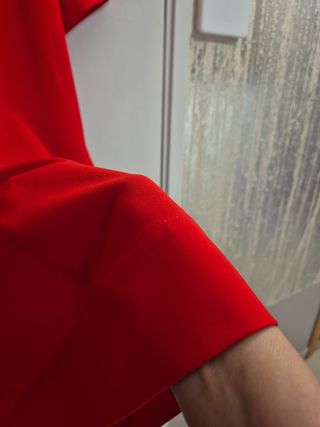 Vestito rosso scollo a V