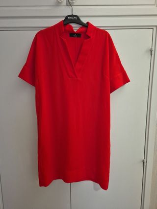 Vestito rosso scollo a V