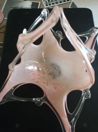 Centrotavola Vetro Rosa