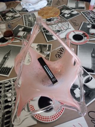 Centrotavola Vetro Rosa