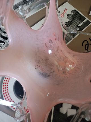 Centrotavola Vetro Rosa