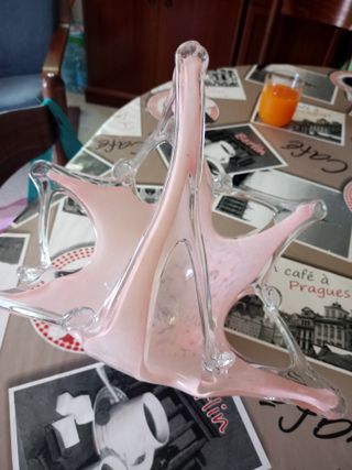 Centrotavola Vetro Rosa