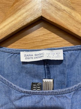 Vestido Zara denim azul - Talla S