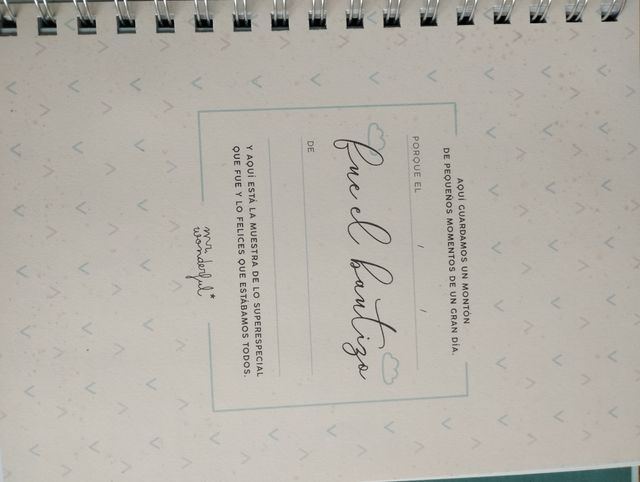 Álbum Recuerdos Bautizo Mr. Wonderful