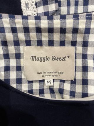 Vestido azul marino vichy - Talla M