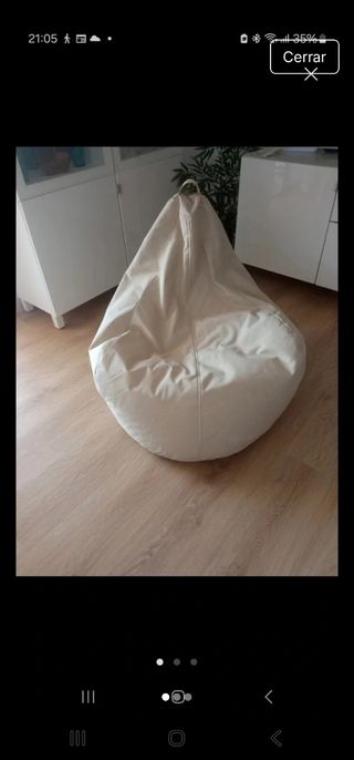Puff beige sin usar