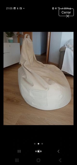 Puff beige sin usar
