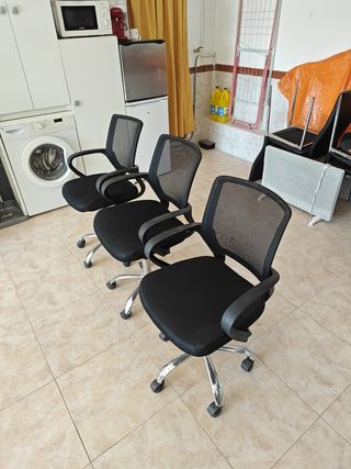 3 Sillas oficina giratorias