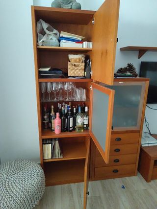 Mueble salón madera maciza