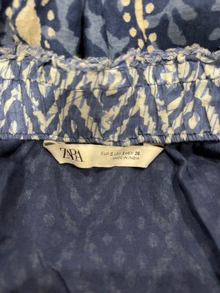 Falda Zara azul y blanca - Talla S