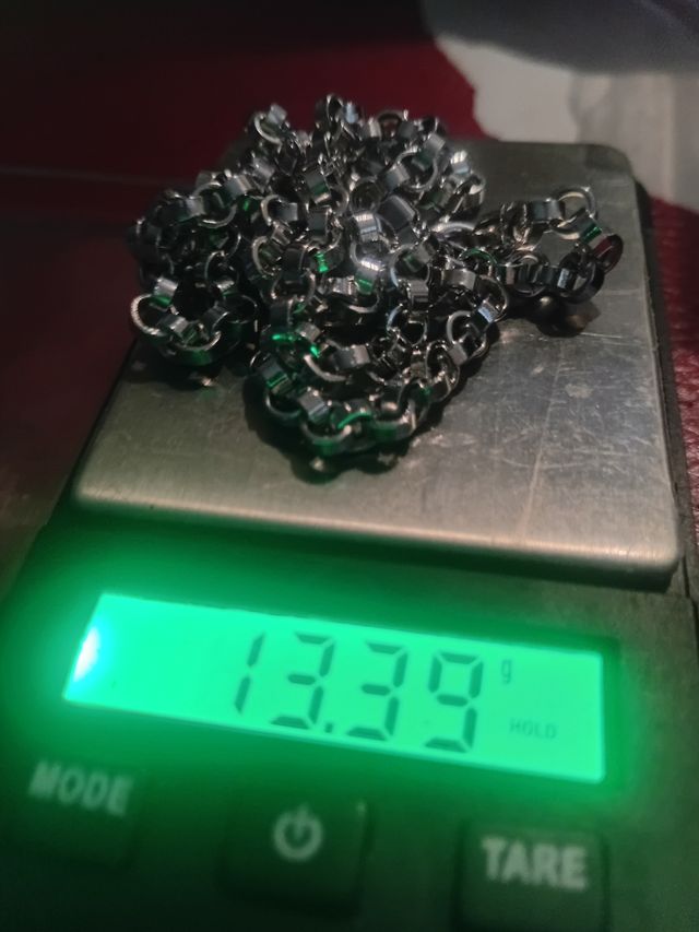 Cadena oro blanco 18k