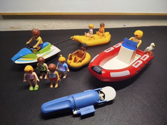 Playmobil: Lancha a motor y motos acuáticas.