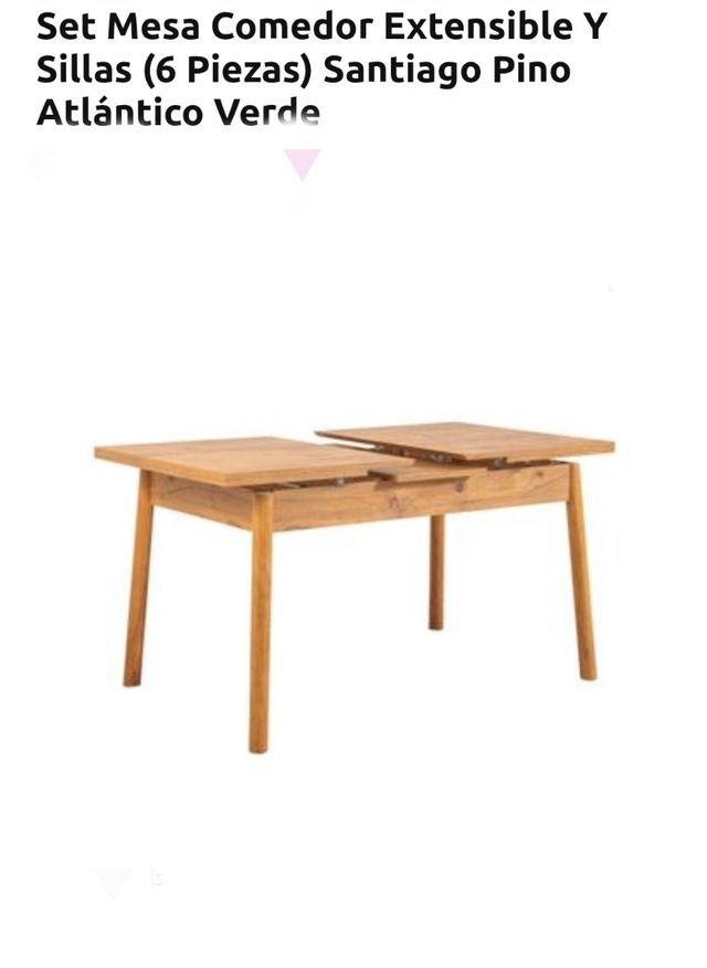 Mesa Nueva de Comedor Extensible, 4 Sillas, 1 banc