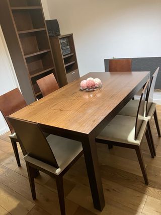 Mesa comedor + 6 sillas,maciza
