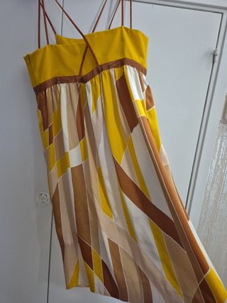 Vestito Missoni seta marrone giallo