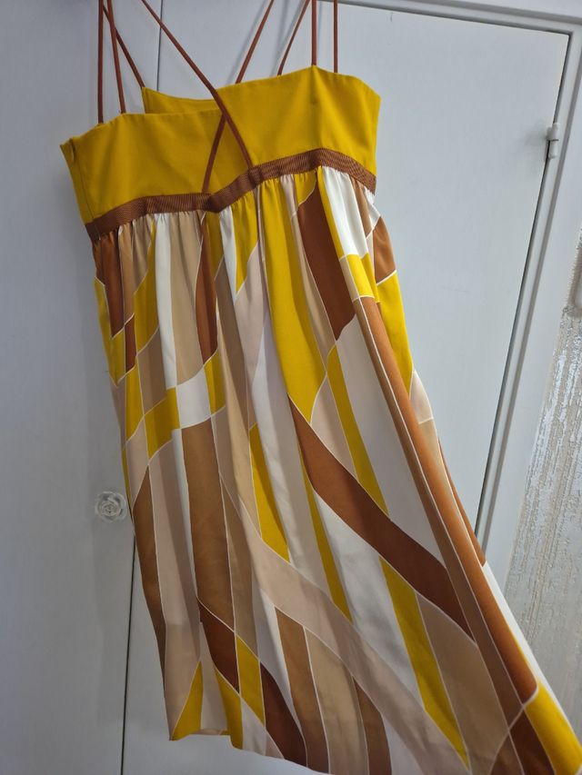 Vestito Missoni seta marrone giallo