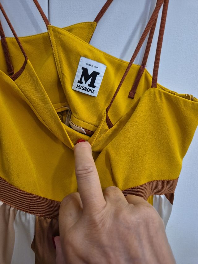 Vestito Missoni seta marrone giallo