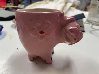 Set tazza e piattino maialino rosa