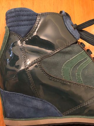 GEOX - Zapatillas cuña azul-verde 41